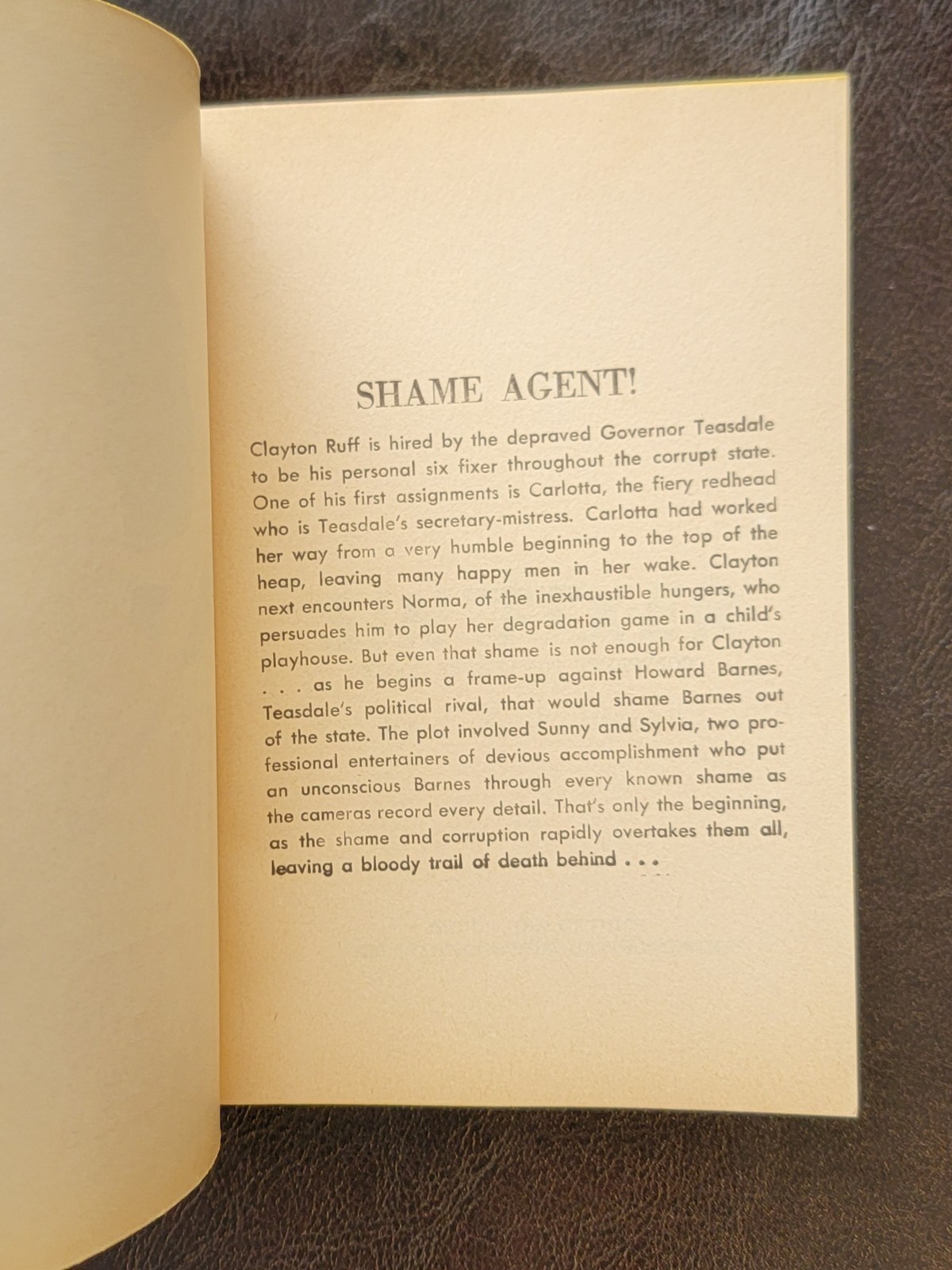 Sin Fixer J. X. Williams Greenleaf Leisure Book LB654 GGA Vintage Sleaze RARE