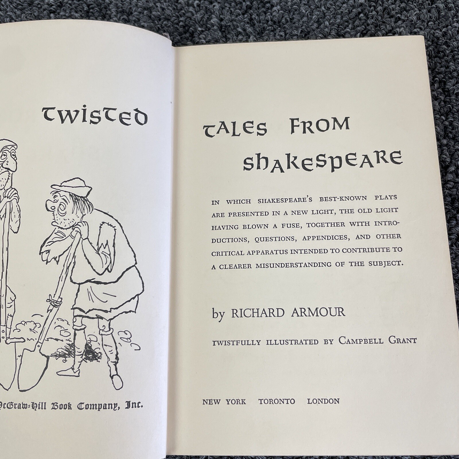 Humor TWISTED TALES FROM SHAKESPEARE HCDJ Third Print Book Vintage