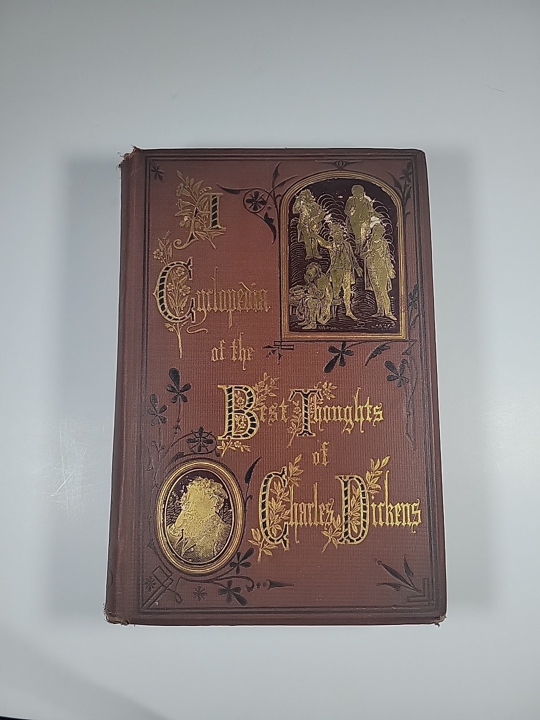1875 A Cyclopedia of the Best Thoughts of Charles Dickens Antique Book Hale