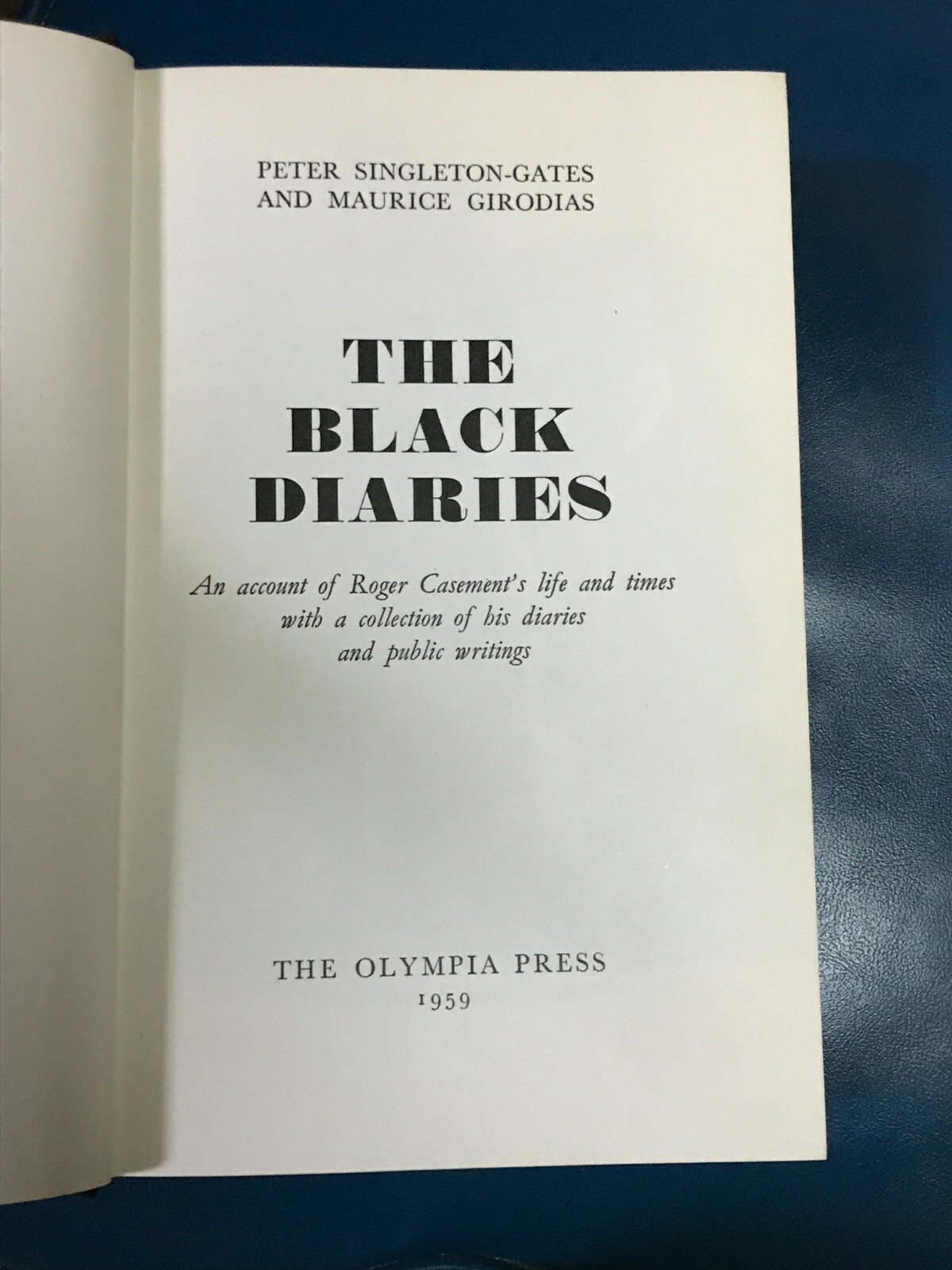 The Black Diaries – Peter Singleton-Gates / Maurice Girodias 1959 OLYMPIA PRESS!