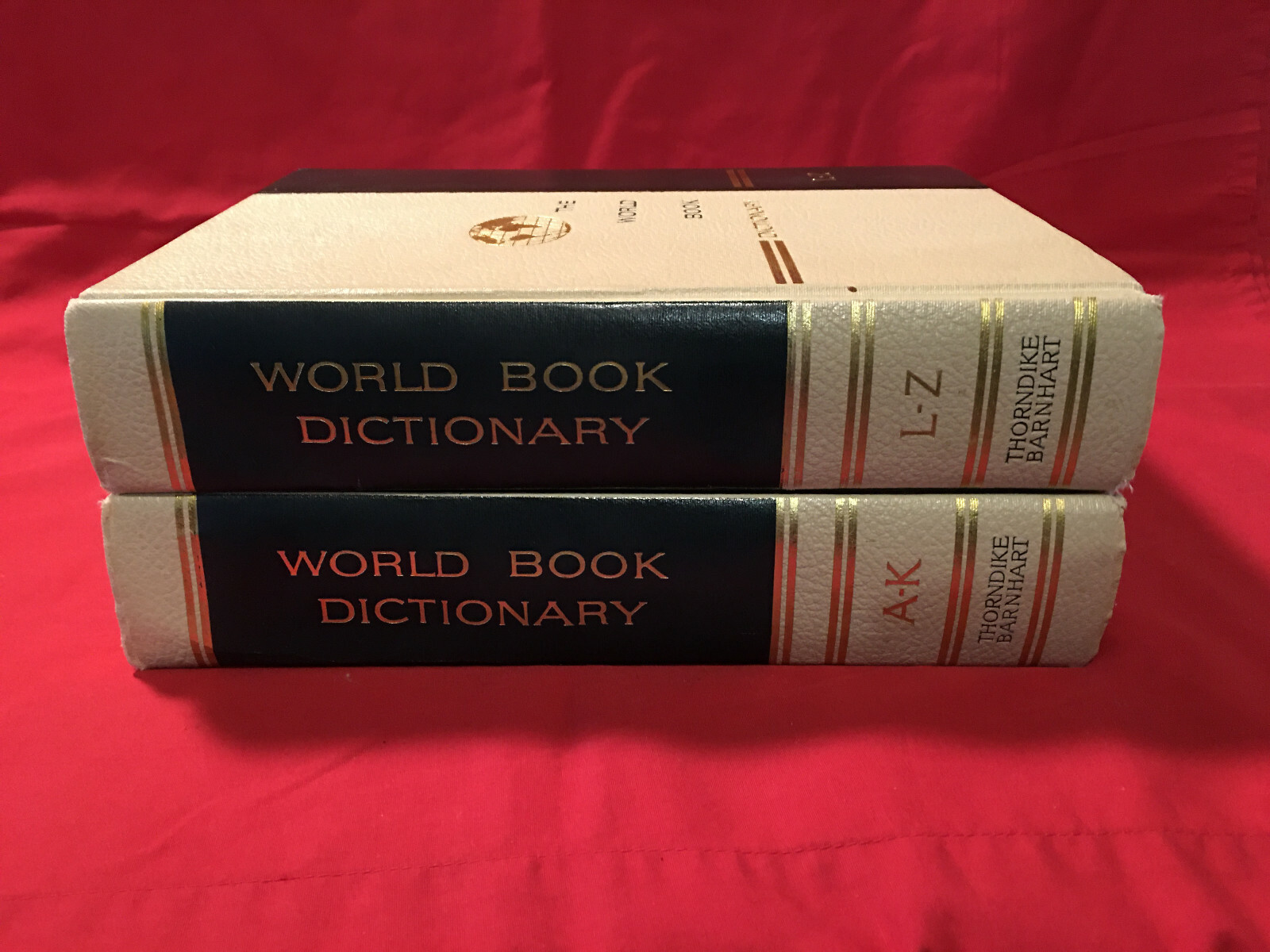 World Book Dictionary 2-Volume Set Vintage 1971 Thorndike Barnhart Hardcover