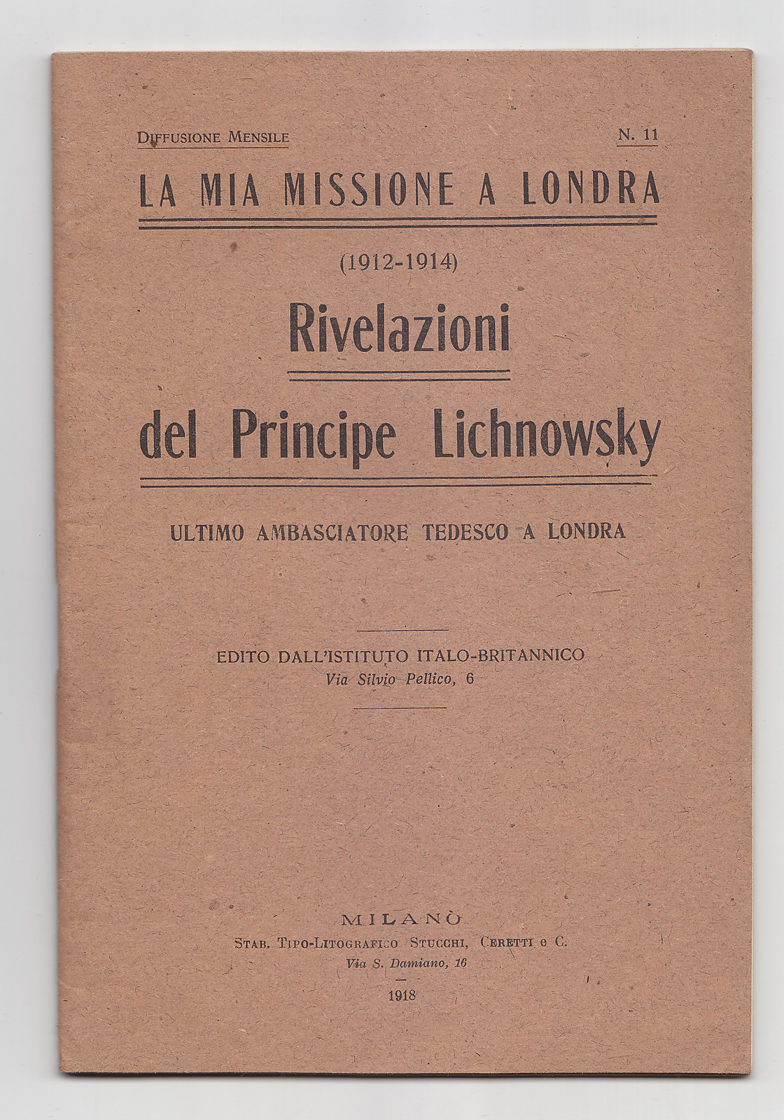 BB256-1 World War – Politics Revolutions Prince Lichnowsky