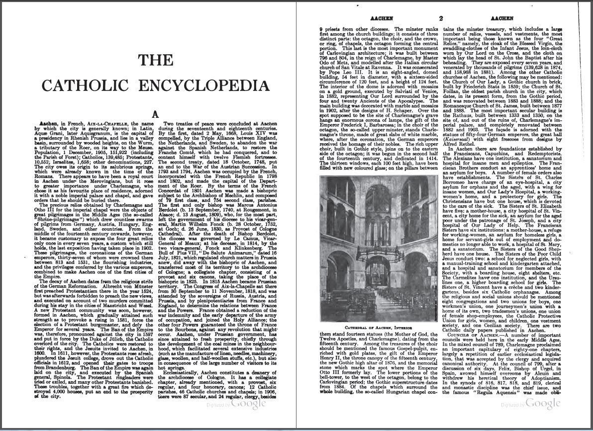 The Catholic Encyclopedia 1907 (Complete 15 Volume Set + Index on a USB)