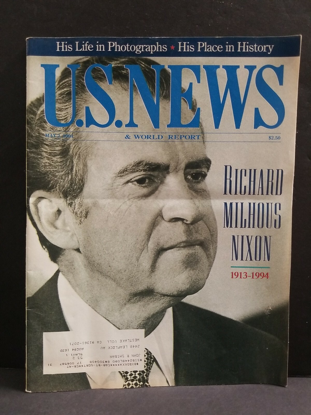 Vintage U.S.News Magazine Richard Milhous Nixon May 2 1994 His Life in History