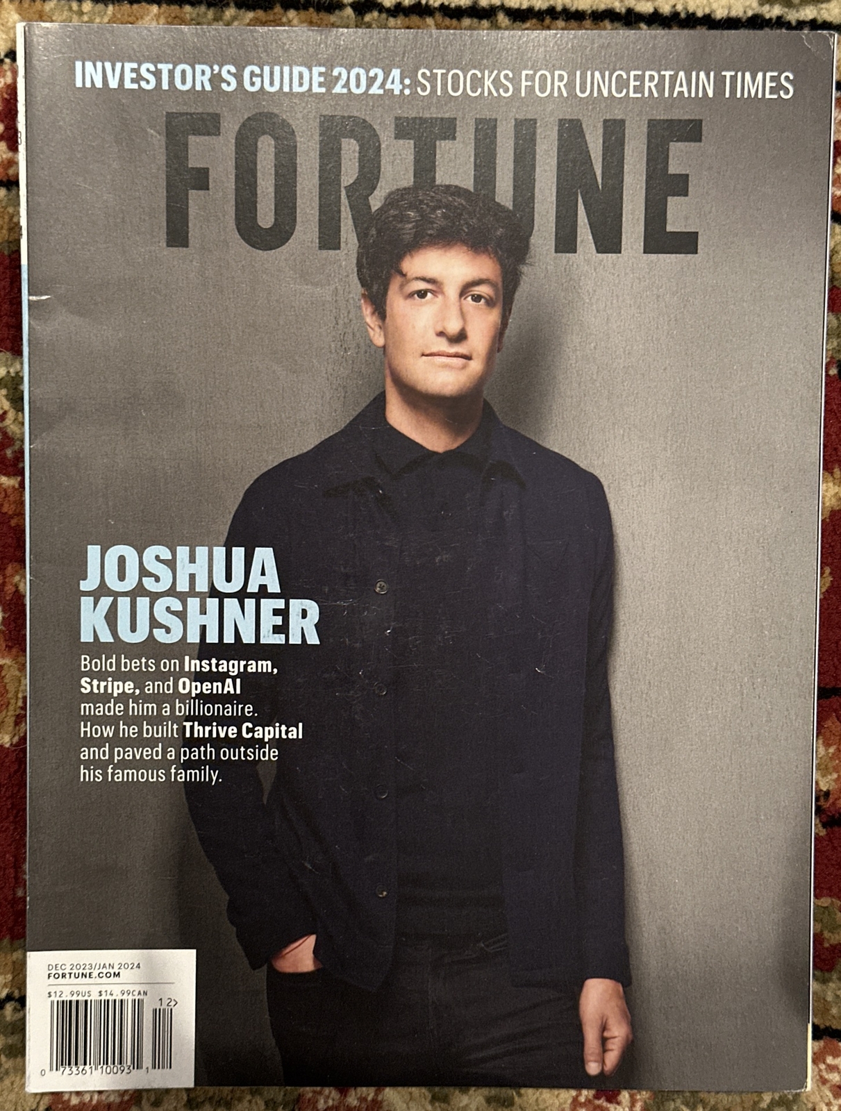 FORTUNE MAGAZINE DECEMBER 2023 JANUARY 2024 JOSHUA KUSHNER (COVER)