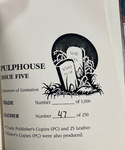 Pulphouse Fall 1989 Issue 5 Horror 1st ed. Limited #47/250 Signed by All