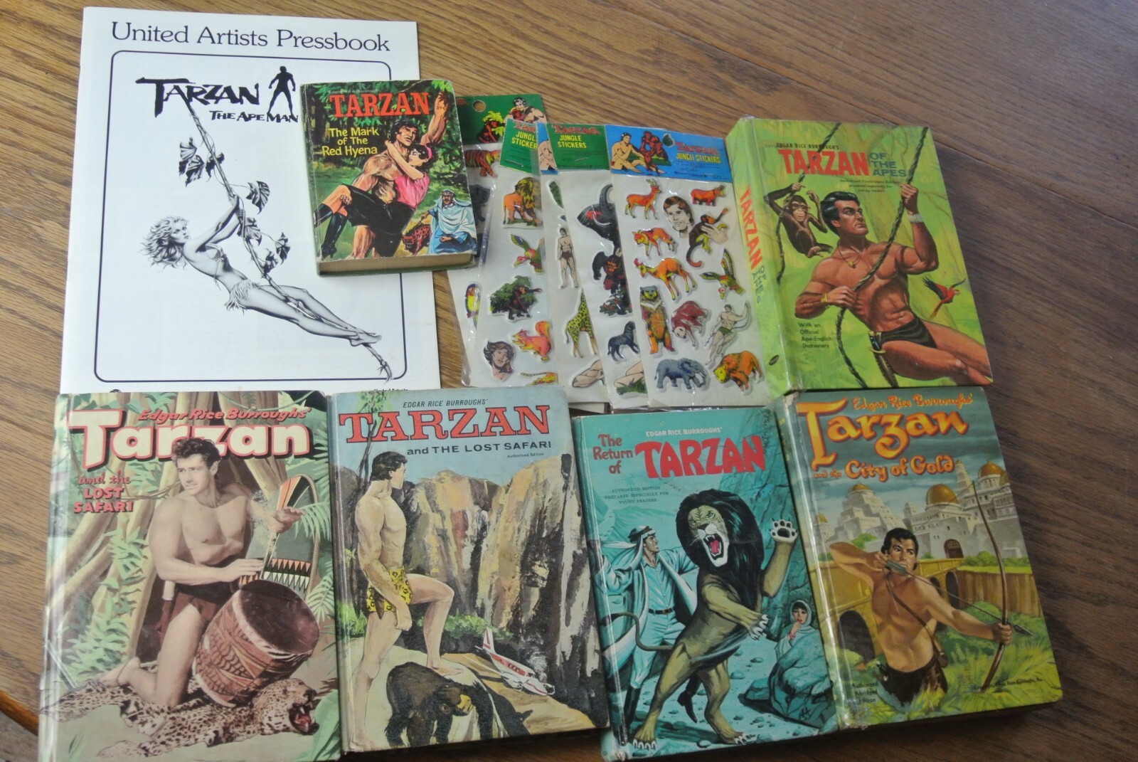 Edgar Rice Burroughs Mixed Lot Of 12 Vintage Sci-Fi Fantasy, Tarzan, Big Little
