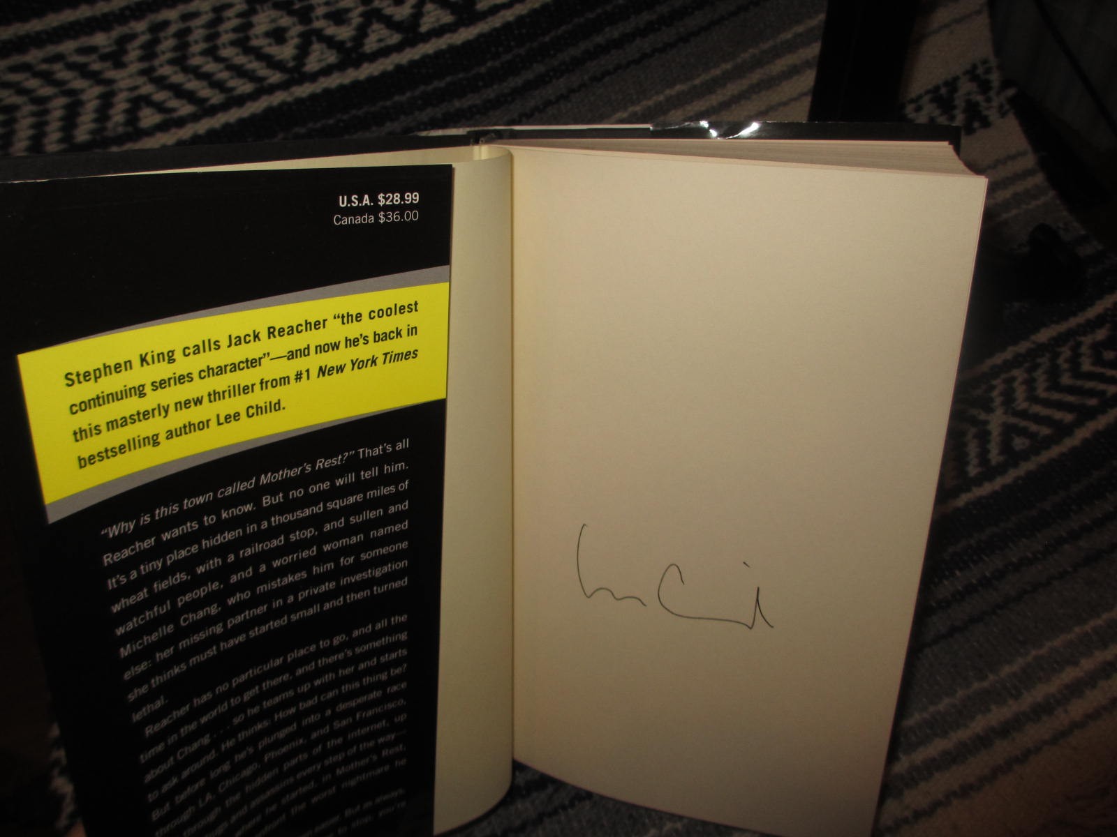 Make Me: Lee Child, Signed Hardcover; 1st/1st Edition [ A Jack Reacher Novel ]