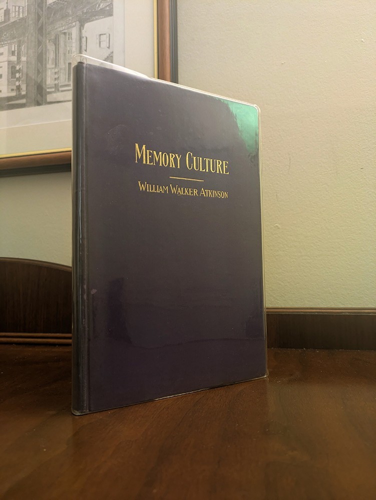 [1st ed] W. W. Atkinson, Memory Culture, 1903 New Thought metaphysics