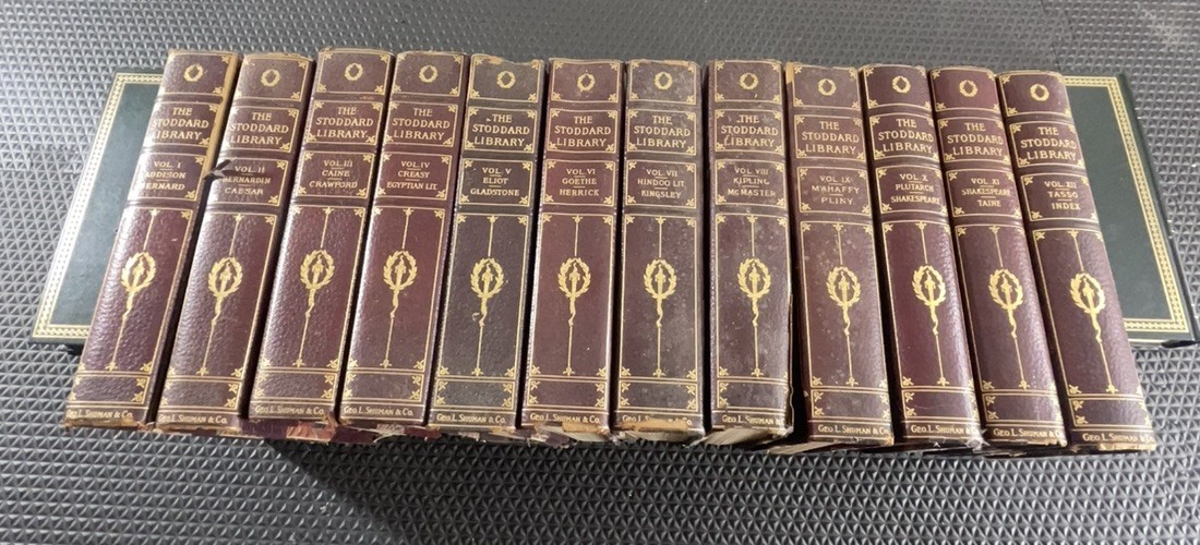The Stoddard Library Volumes 1 – 12 , 1910 Geo L. Shuman Estate Find