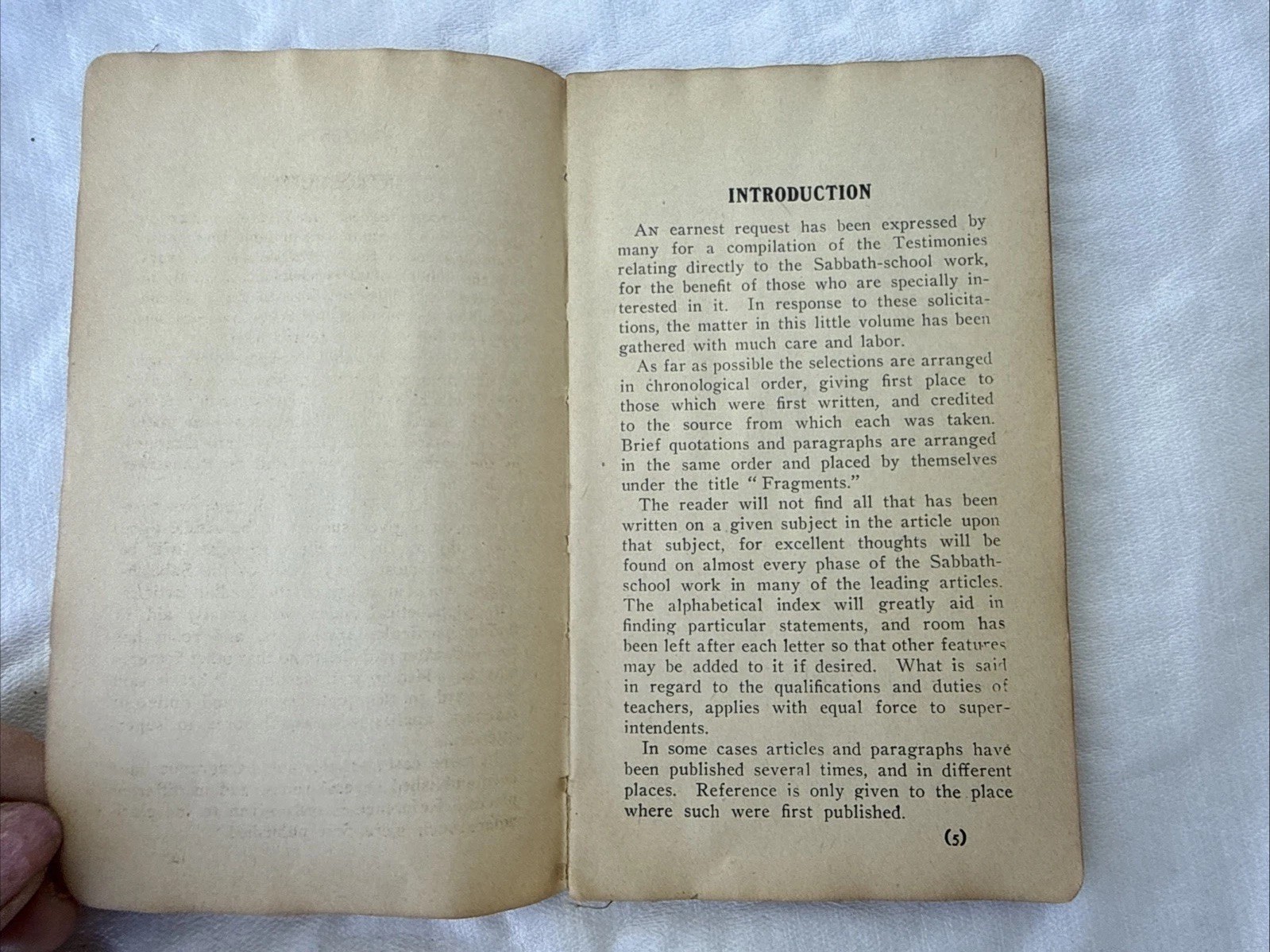 Antique Sabbath School Work Seventh Day Adventists SDA Pocket Size 128 pgs Old