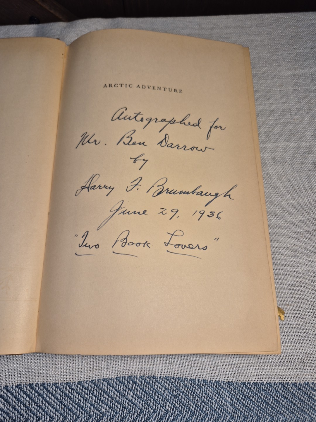 Arctic Adventure: My Life in the Frozen North, 1935 HC/DJ, Peter Freuchen