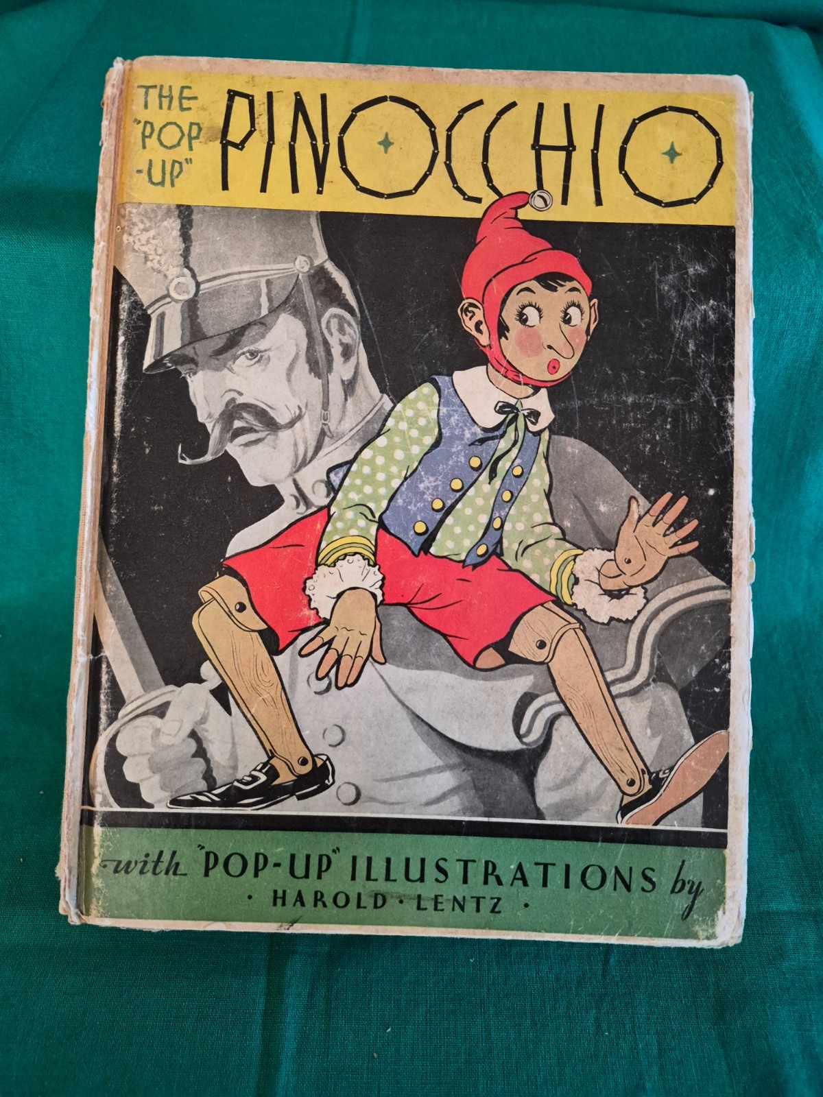 Vintage Pop Up Pinocchio Book Illistrated by Harold Lentz 1932