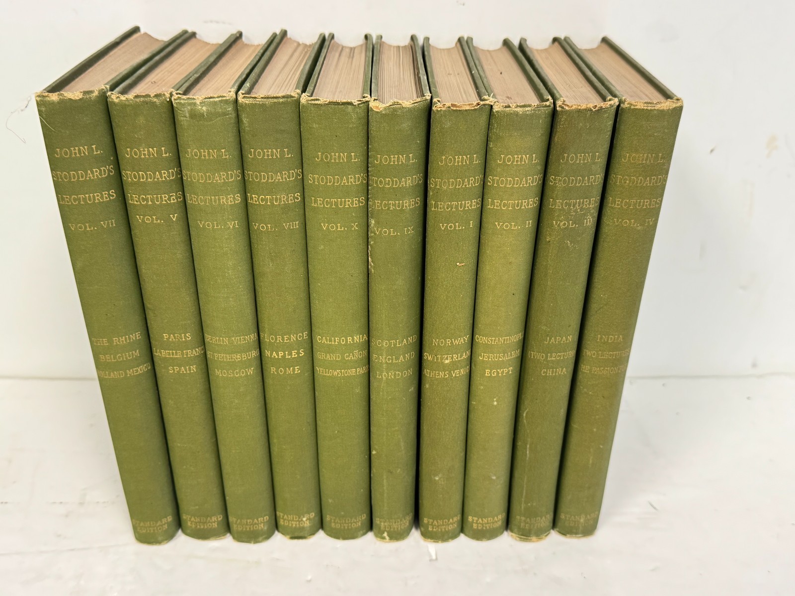 John L Stoddard’s Lectures Vol 1-10 1898 Hardcover Balch Brothers RARE!