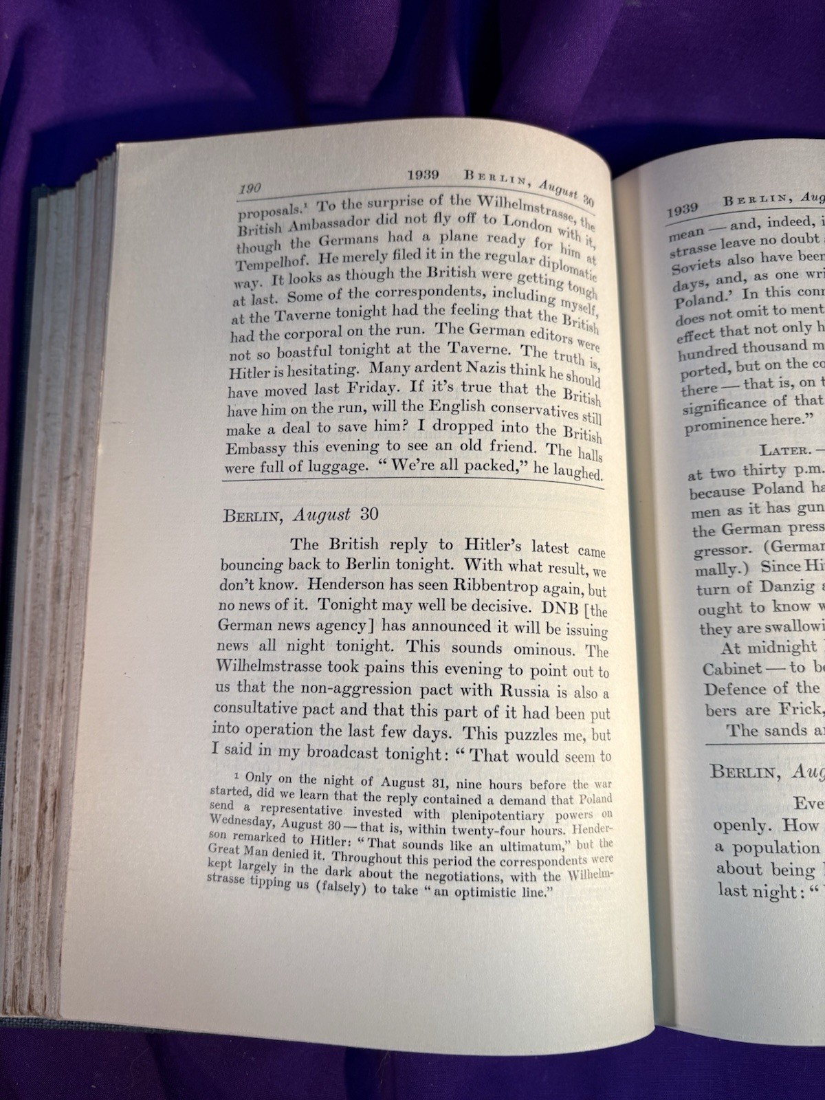 Berlin Diary by William S. Shirer (1941) First Edition Hardcover Book