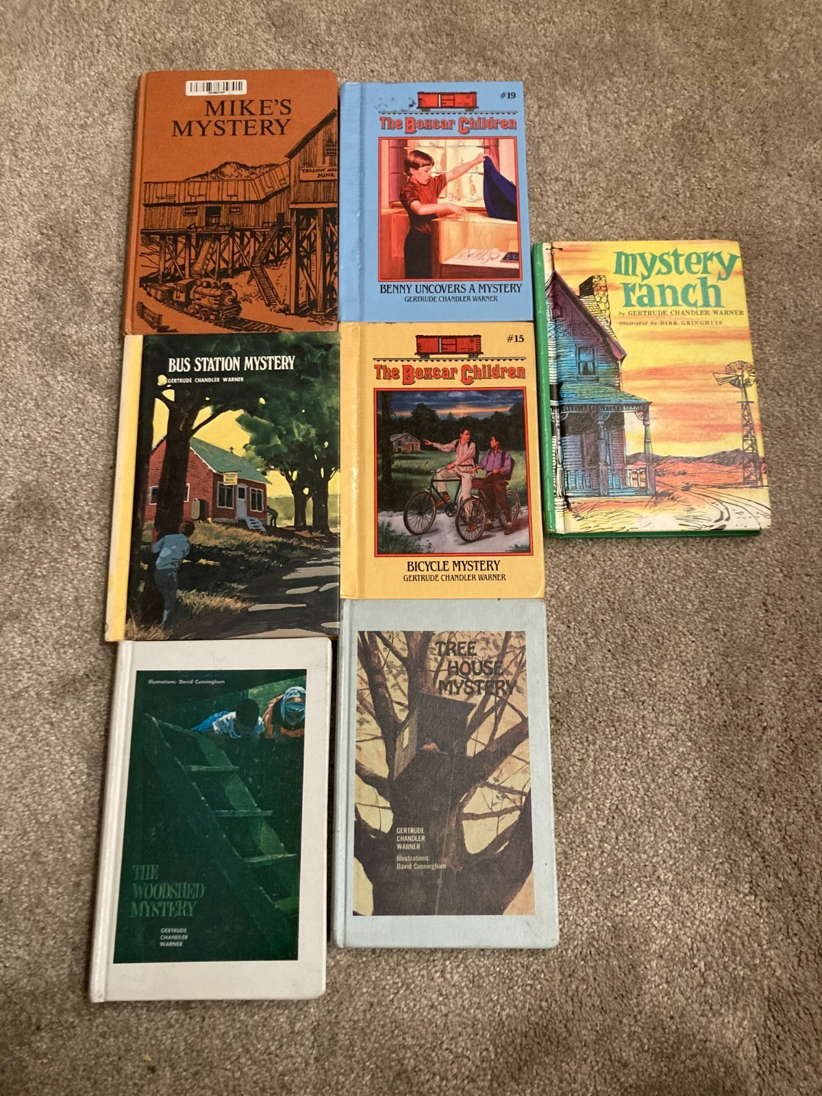 Lot of 7 boxcar children books mystery gretrude chandler warner used