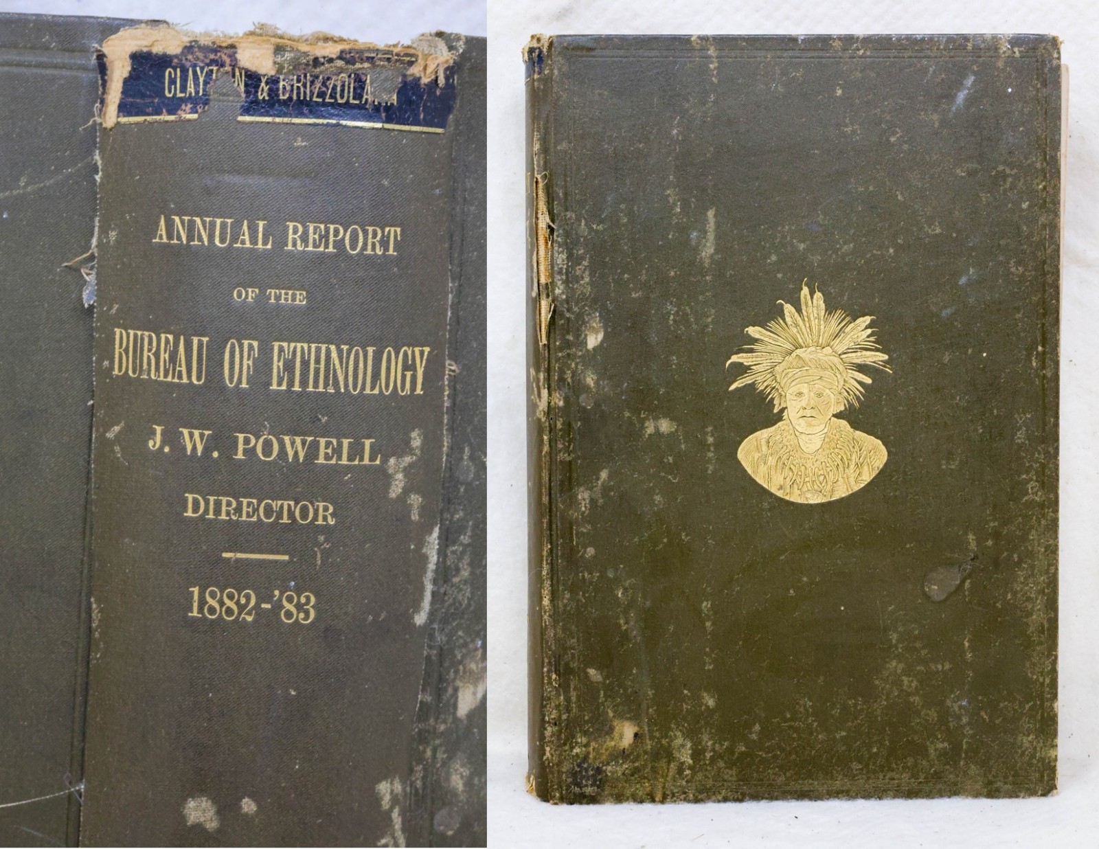 Antique Book 1882-83 Smithsonian Bureau of Ethnology Vol #4 Pictographs Pottery