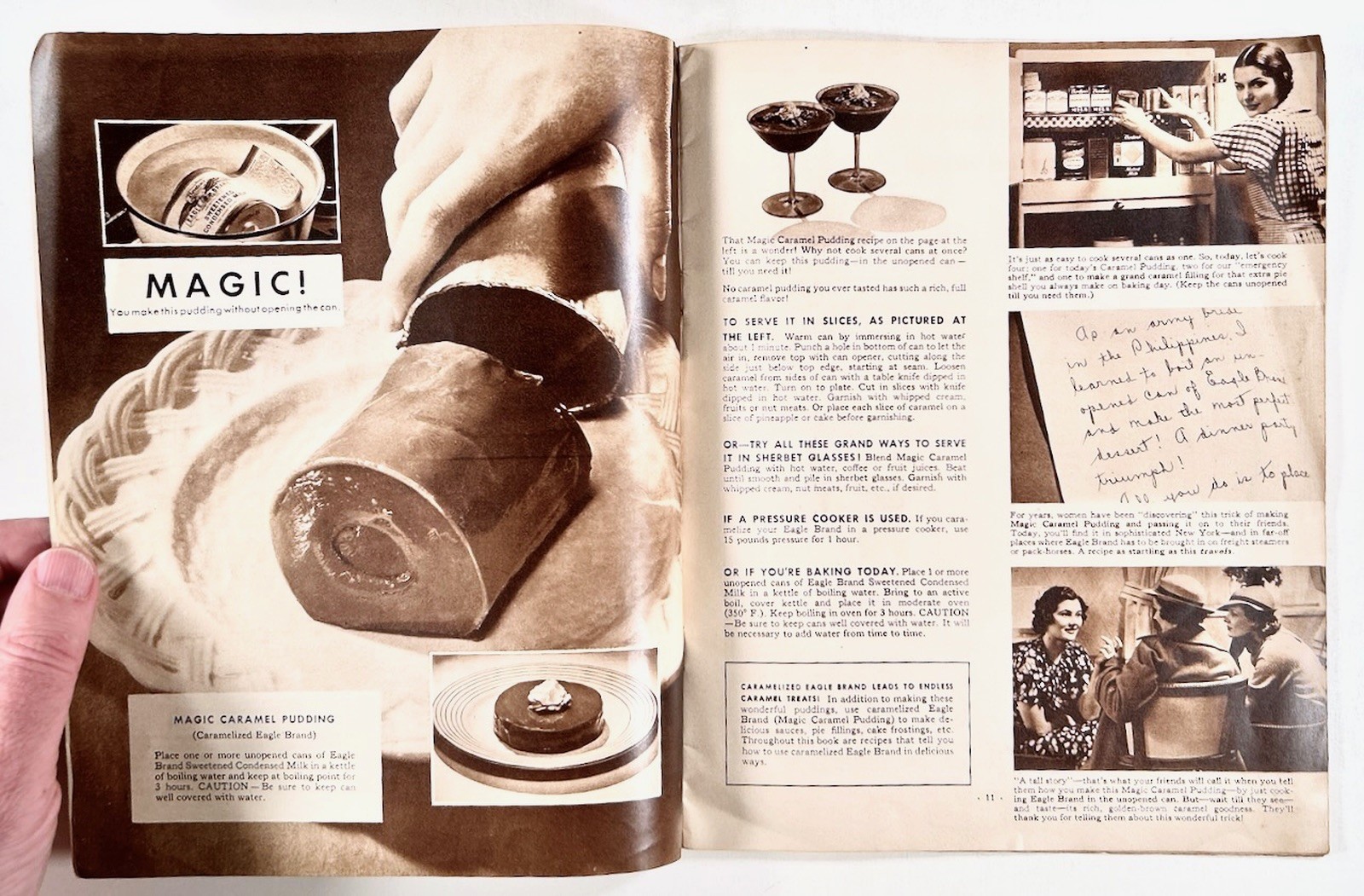 1936 Eagle Brand MAGIC RECIPES Illustrated cookbook BAKERY dessert CAKES cookies