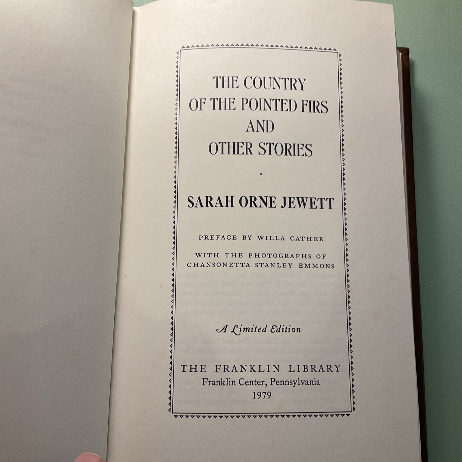 The Country Of Pointed Firs And Other Stories By Sarah Orne Jewett 1979 HC/No DJ
