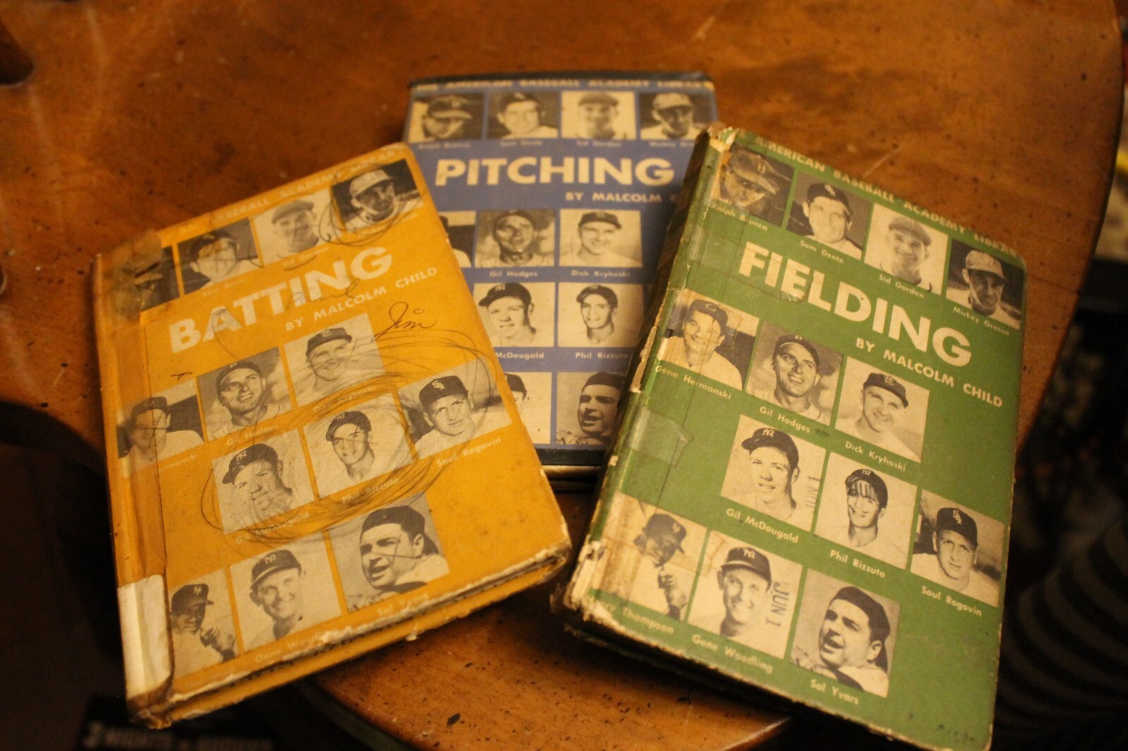 Batting, Fielding, Pitching ~ Malcolm Child ~ 1953 A.S. Barnes HC Set (3)
