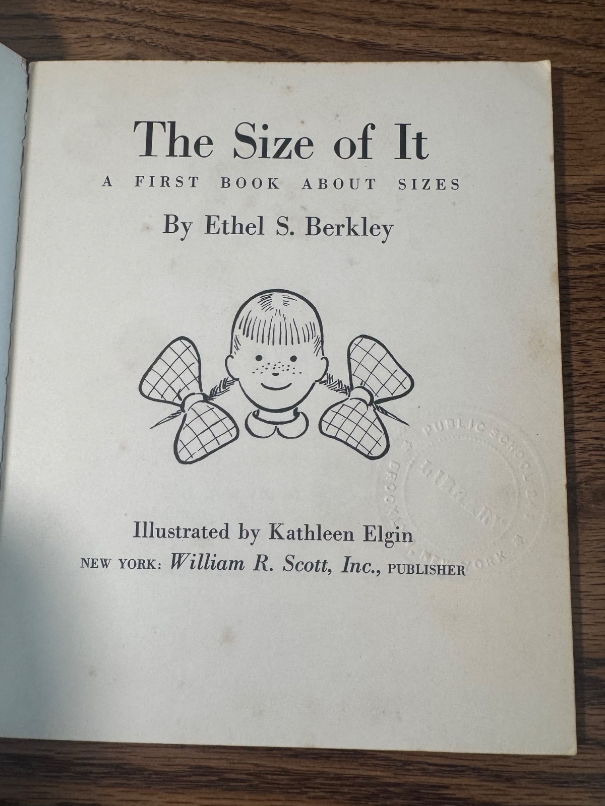 Vintage 1950 The Size of It A First Book About Sizes Ethel S Berkley Young Scott