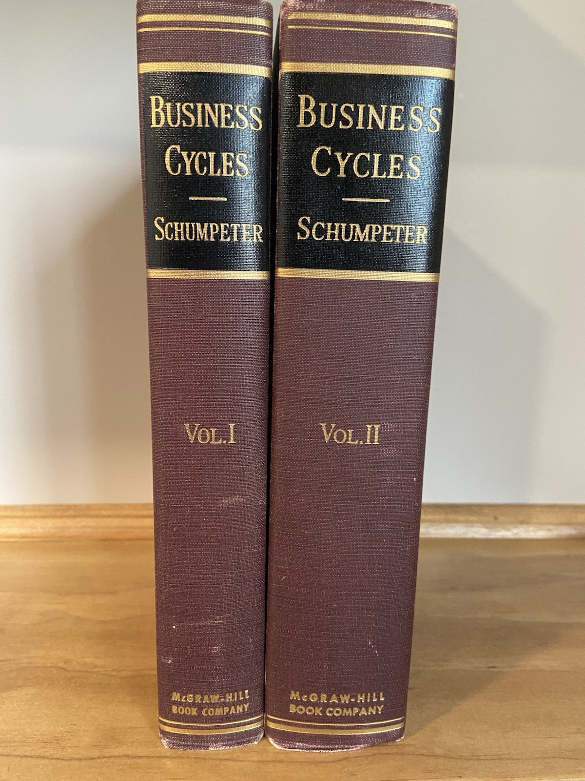 Schumpeter Business Cycles 2 Vol Set 1939 First Edition McGraw-Hill VG+