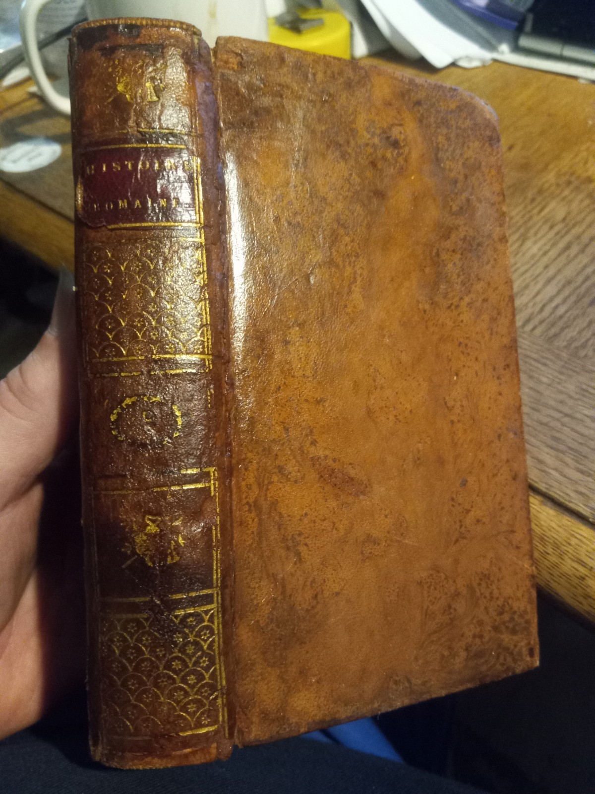 1782 HISTOIRE ROMAINE BY M ROLLIN FULL LEATHER VOLUME 9 ONLY,FROM 133 TO 89 B.C.
