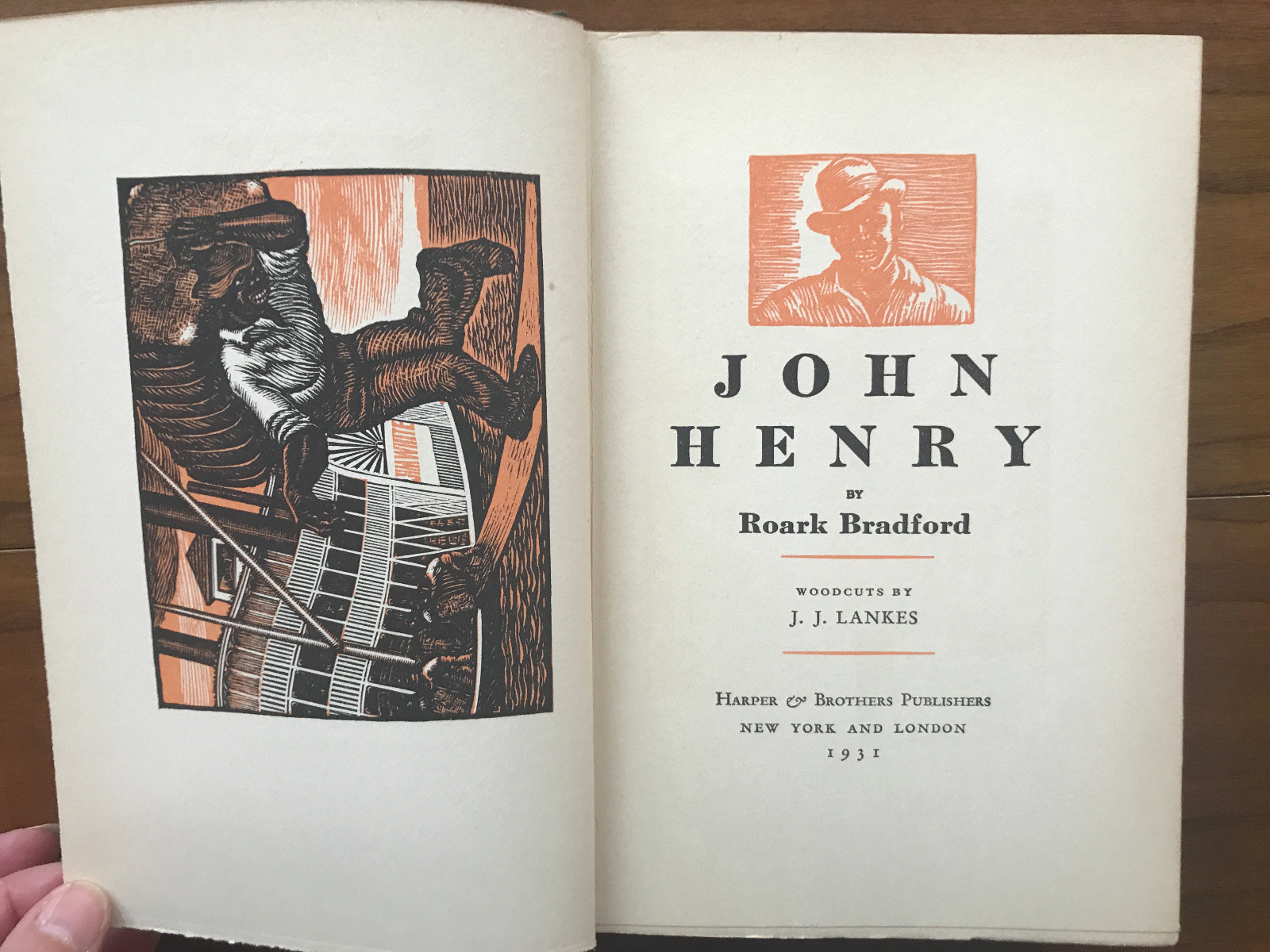 John Henry, by Roark Bradford – 1931 – 1st Ed,3rd Prtg.,Vintage Hardcover Book