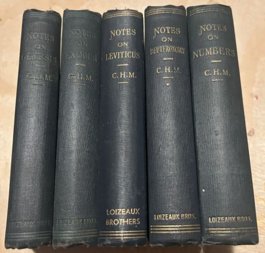 C. H. Mackintosh Notes On the Pentateuch 5 Volume Hardcover Set, Loizeaux Bros.