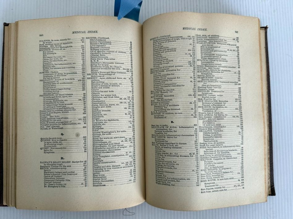 Dr. Chase’s Third Last and Complete Receipt Book and Household Physician 1887