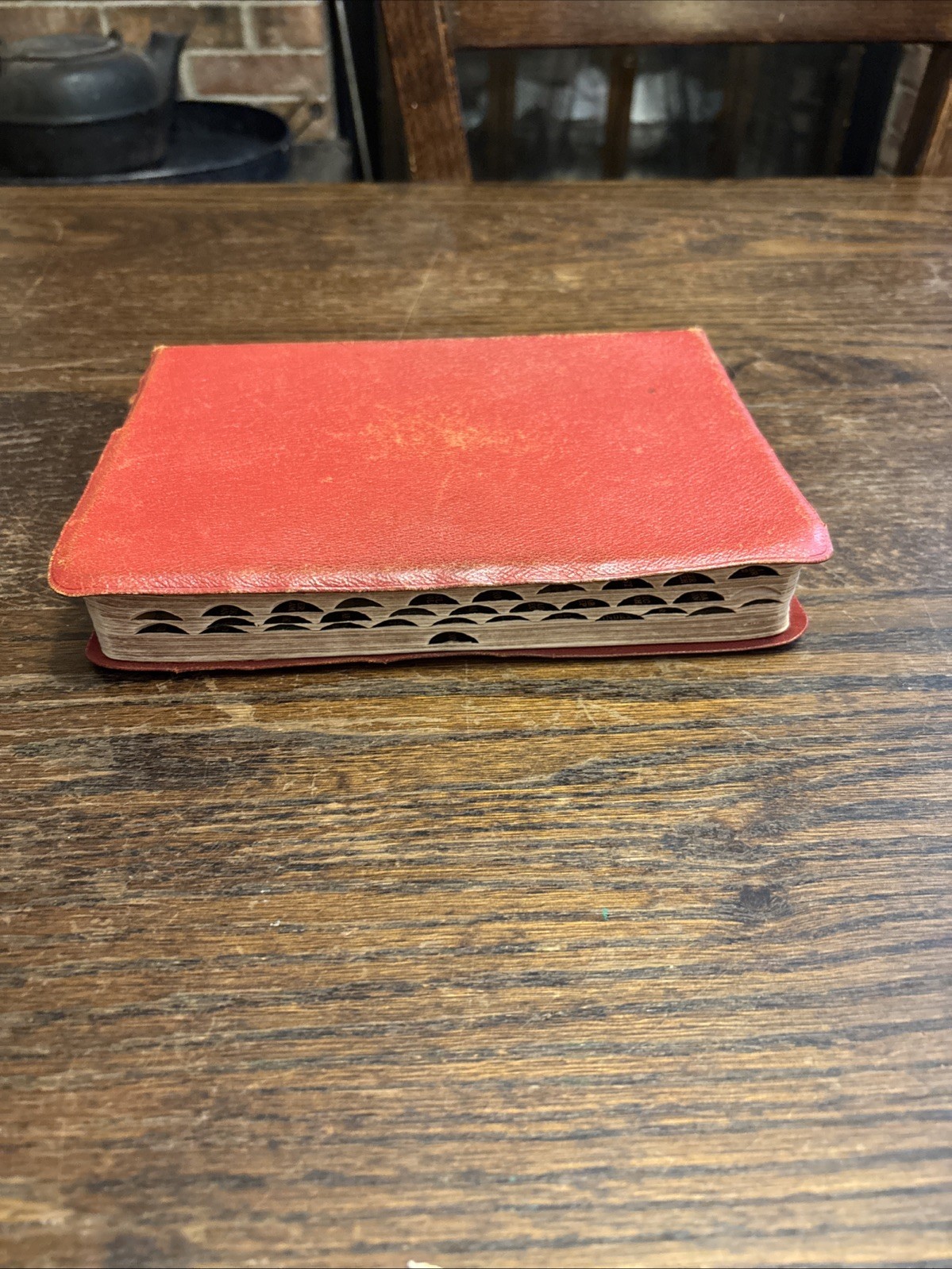 The New Chain Reference Bible Thompson B.B. Kirkbride Red Leather 1957 VINTAGE