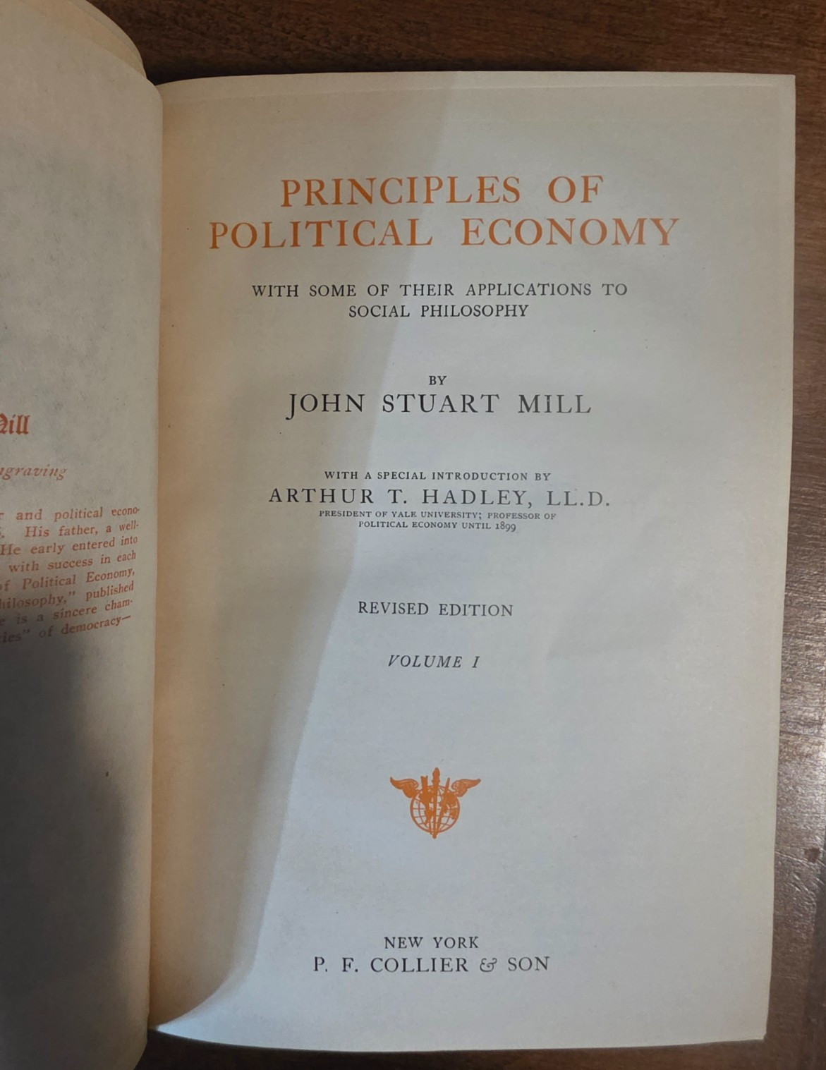 Principles of Political Economy, volume 1, John Stuart Mill, 1900