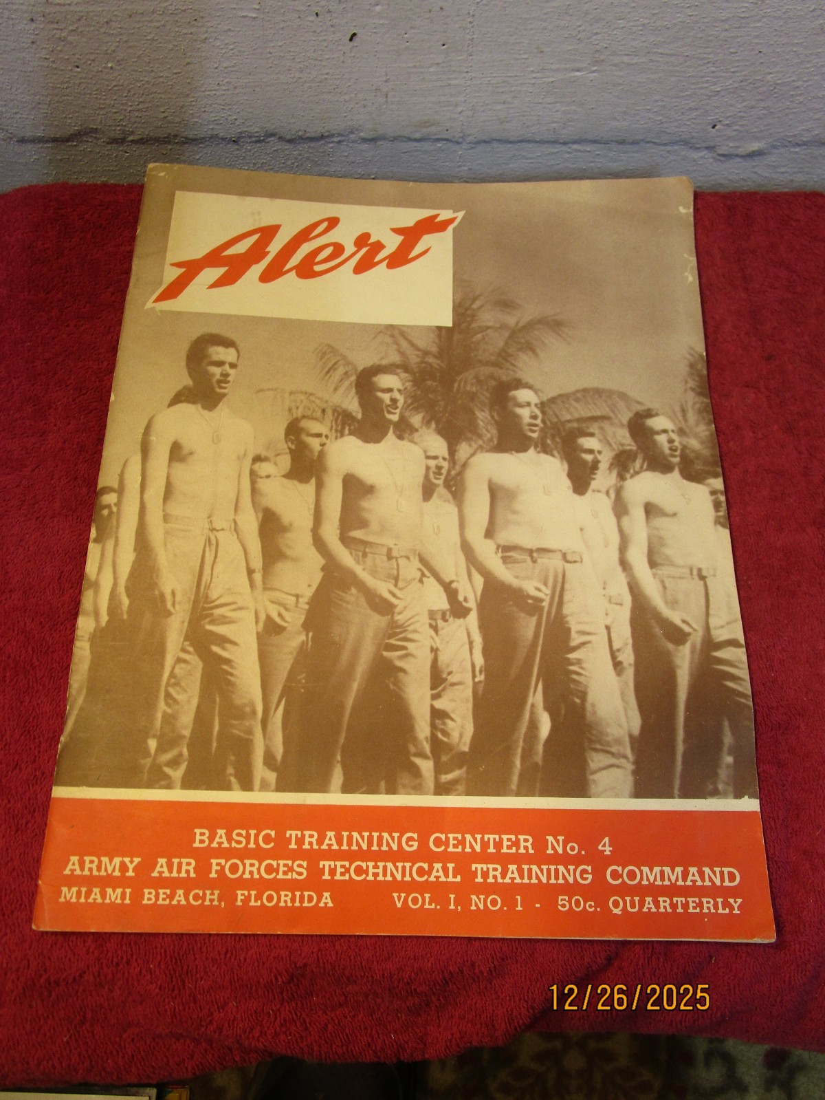 Vintage 1940’s Basic Service Training Army Air Forces Miami Beach Florida Book