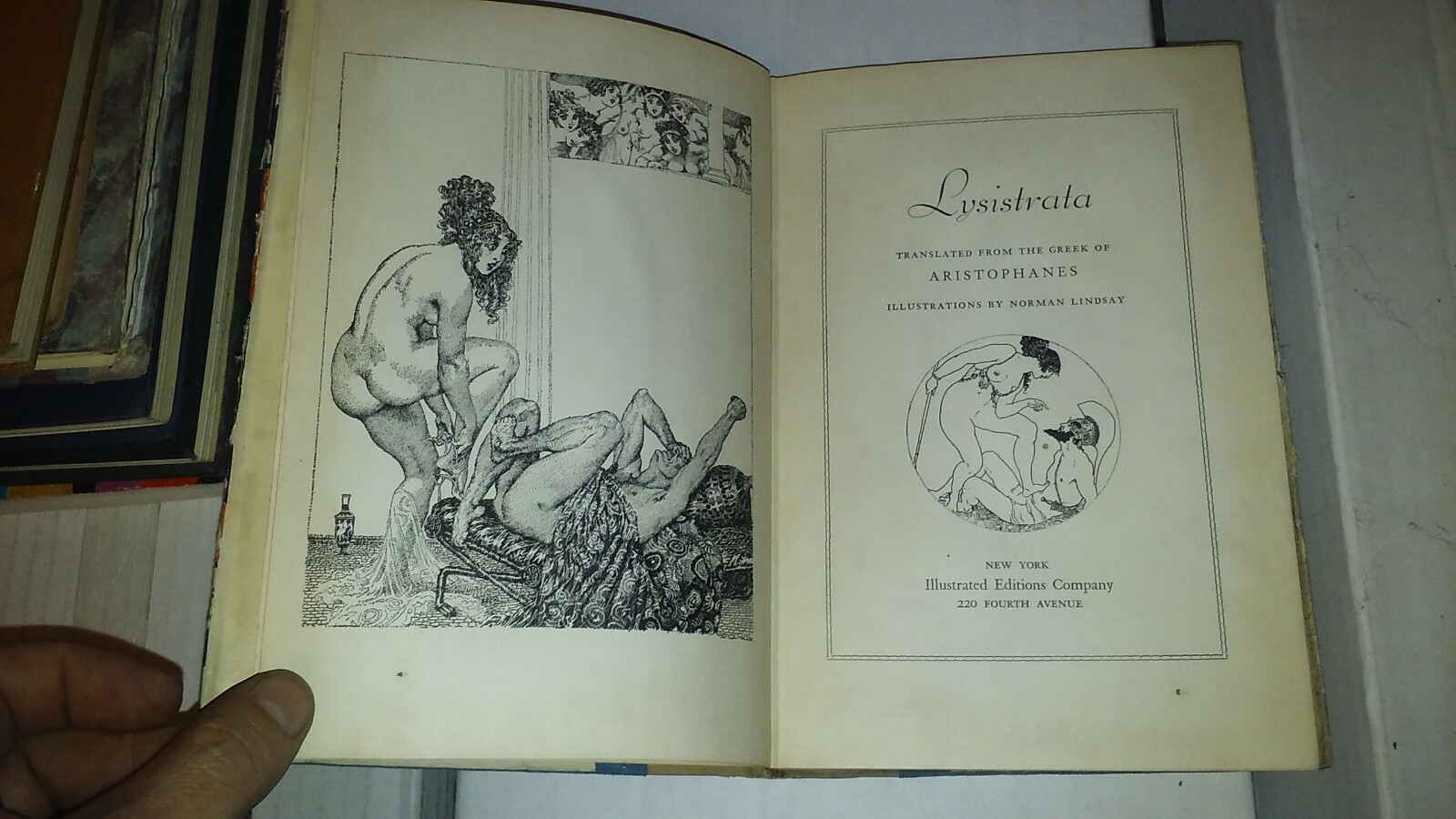 Lysistrata HB/DJ Illustrated Editions Company Little NY Aristophanes ill Lindsay