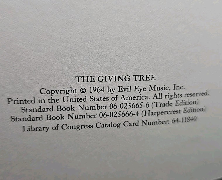 The Giving Tree by Shel Silverstein 1964 First Edition HC DJ Harper & Row