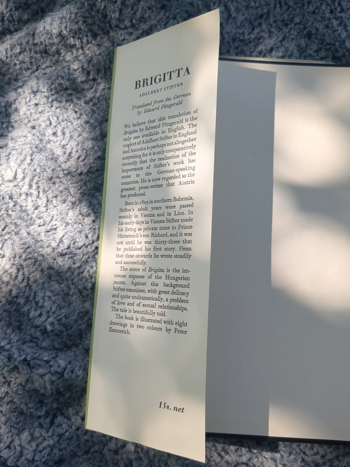 Brigitta by Adalbert Stifter First 1st Edition VG HC 1957, Very Good A