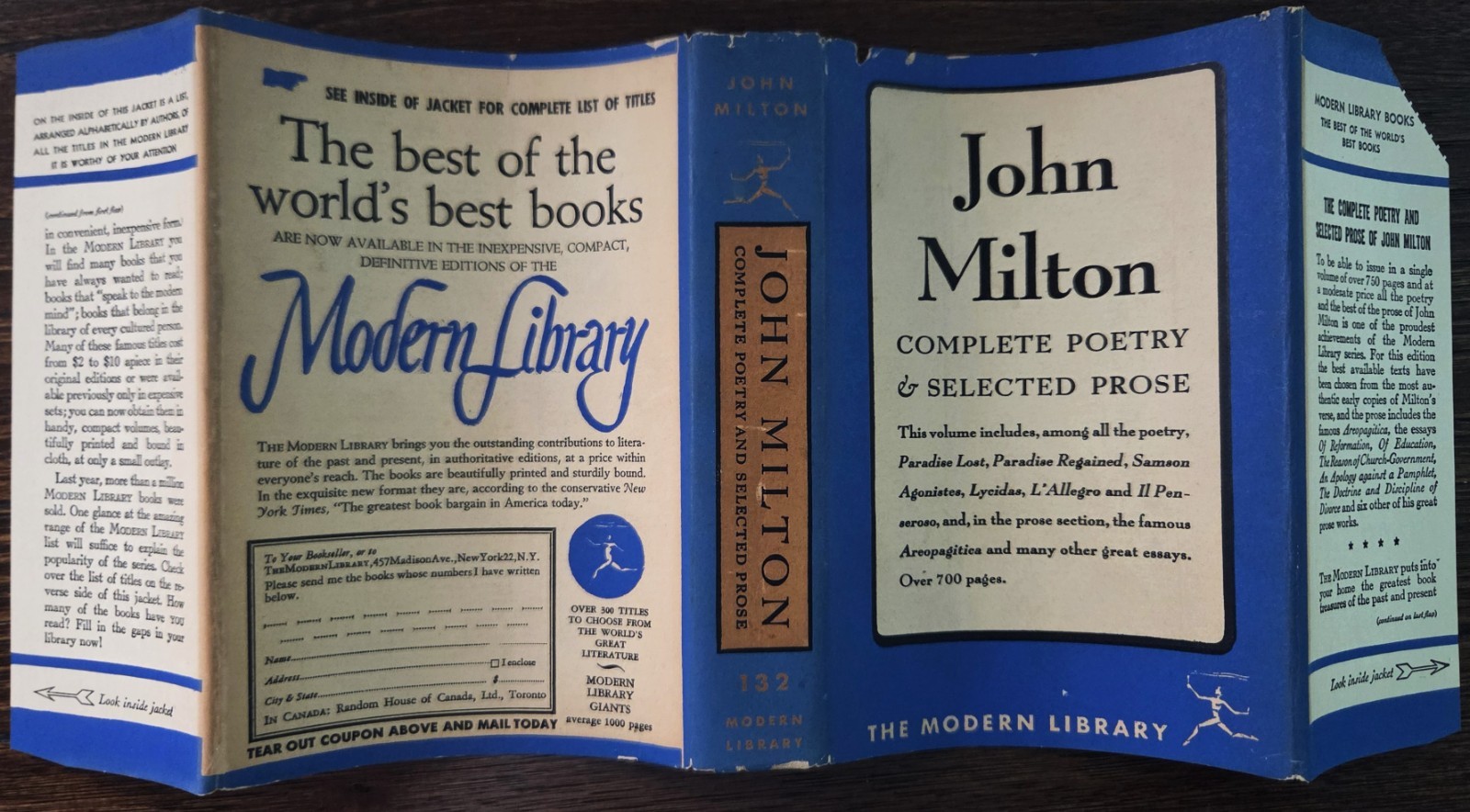 John Milton, Complete Poetry & Selected Prose — Modern Library #132 (Early)