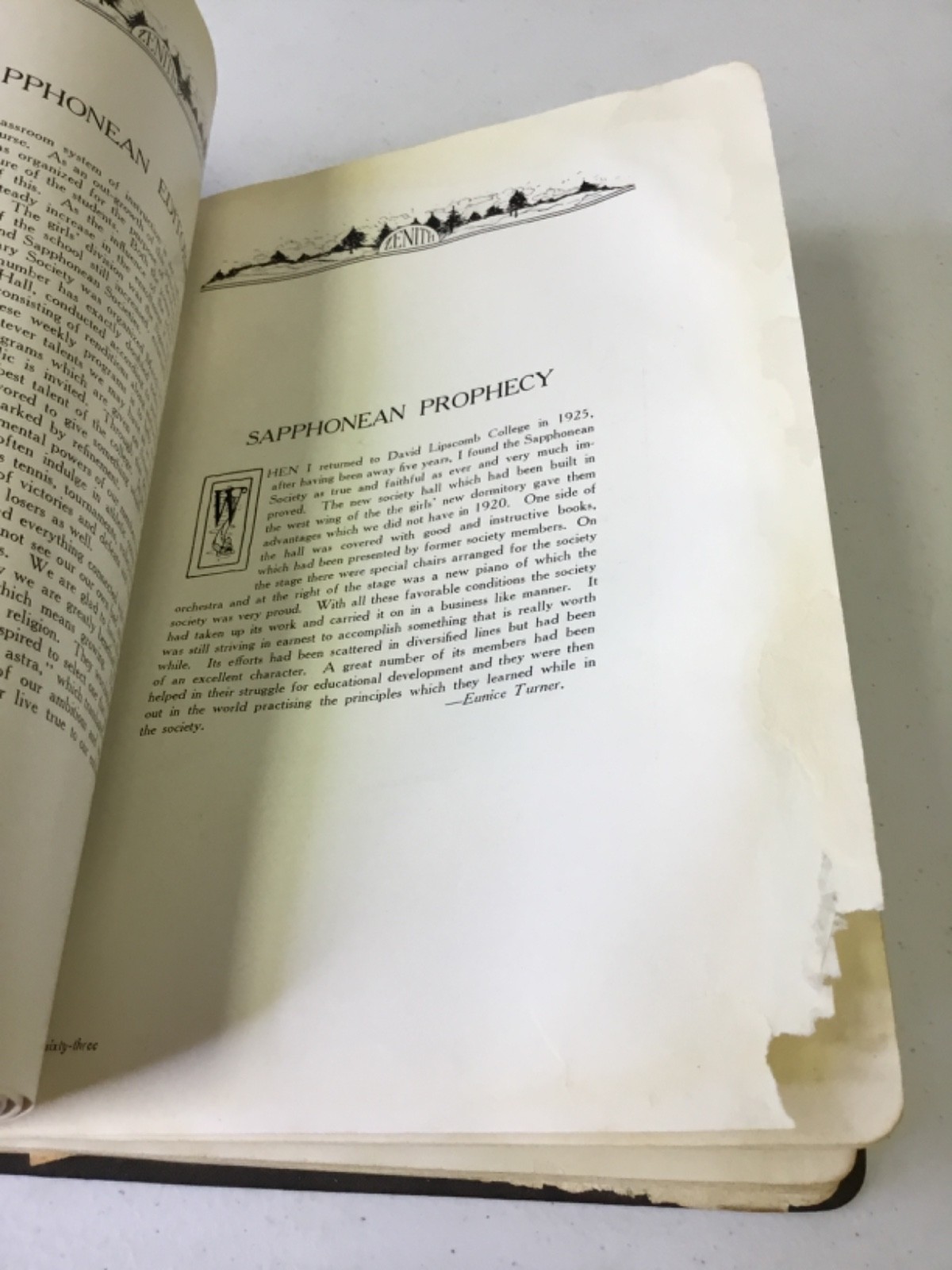The Zenith Yearbook, David Lipscomb College 1920. Nashville TN