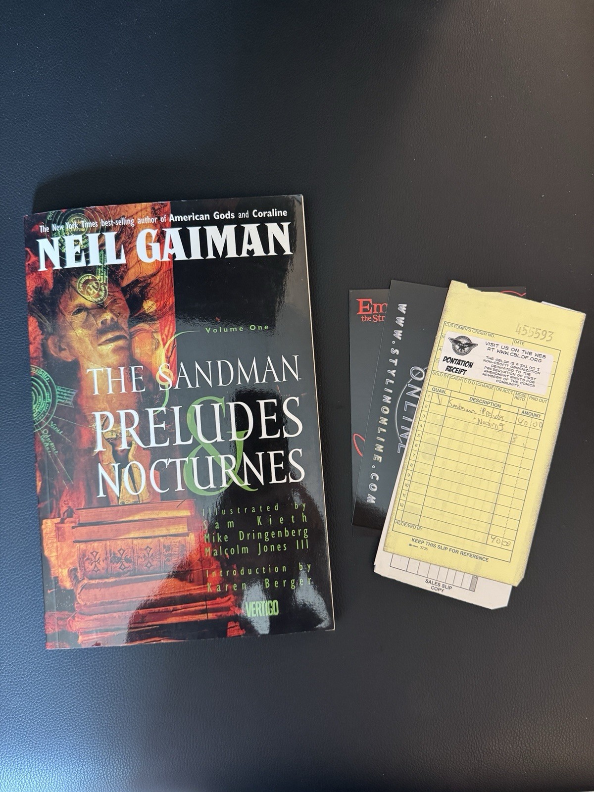 Neil Gaiman Signed The Sandman Vol 1 Preludes & Nocturnes Paperback