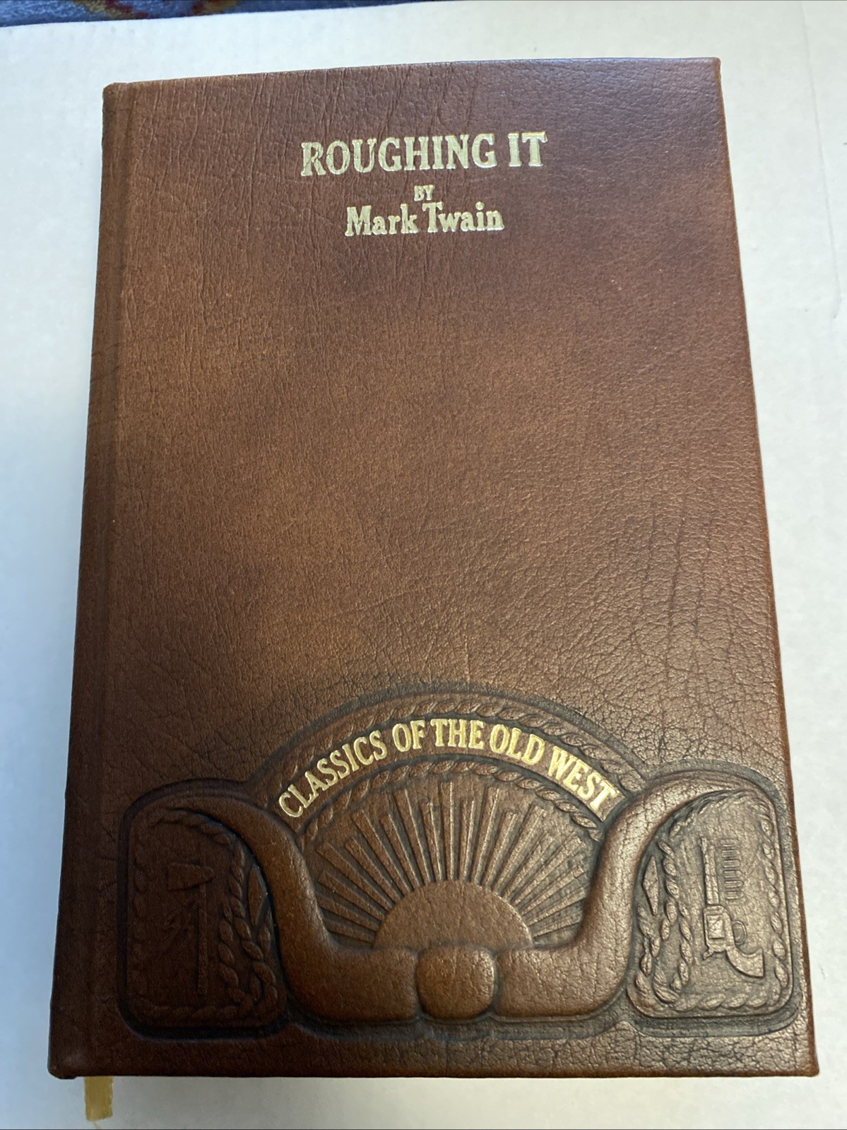 „Roughing It“ by Mark Twain Leather Bound Reprinted 1982 From 1872 First Edition