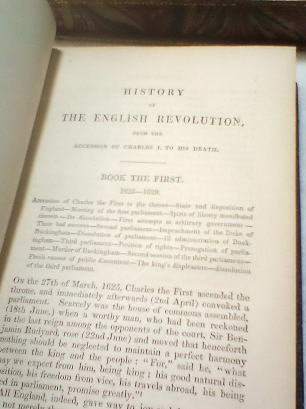 1854, GUIZOT, HISTORY OF THE ENGLISH REVOLUTION OF 1640, BOUND IN FULL LEATHER