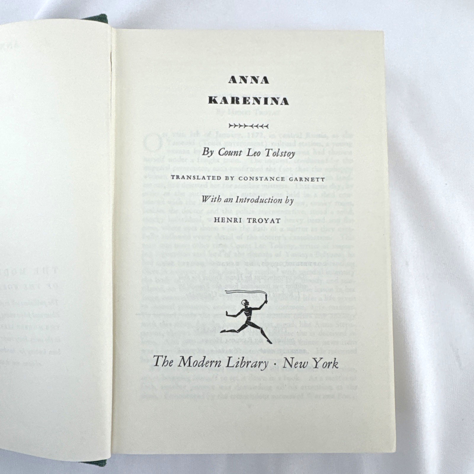 VTG Anna Karenina Leo Tolstoy The Modern Library 1950 HD DJ V Good