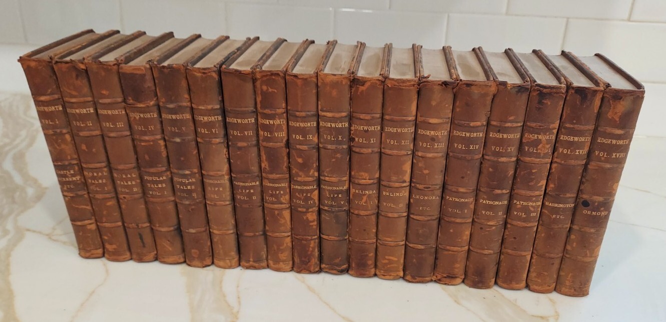 Extremely Rare! MARIA EDGEWORTH Tales and Novels in 18 Volumes 1832 COMPLETE SET