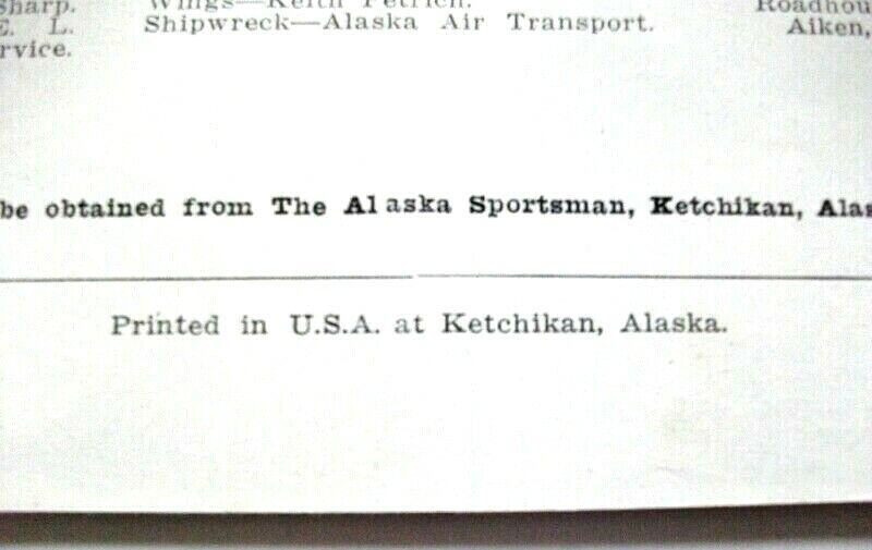 1944 The Alaska Sportsman Book of Pictures of „The Last Frontier“ – Ketchikan