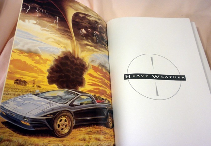 SIGNED Heavy Weather by Bruce Sterling, Easton Press First Edition, Like New