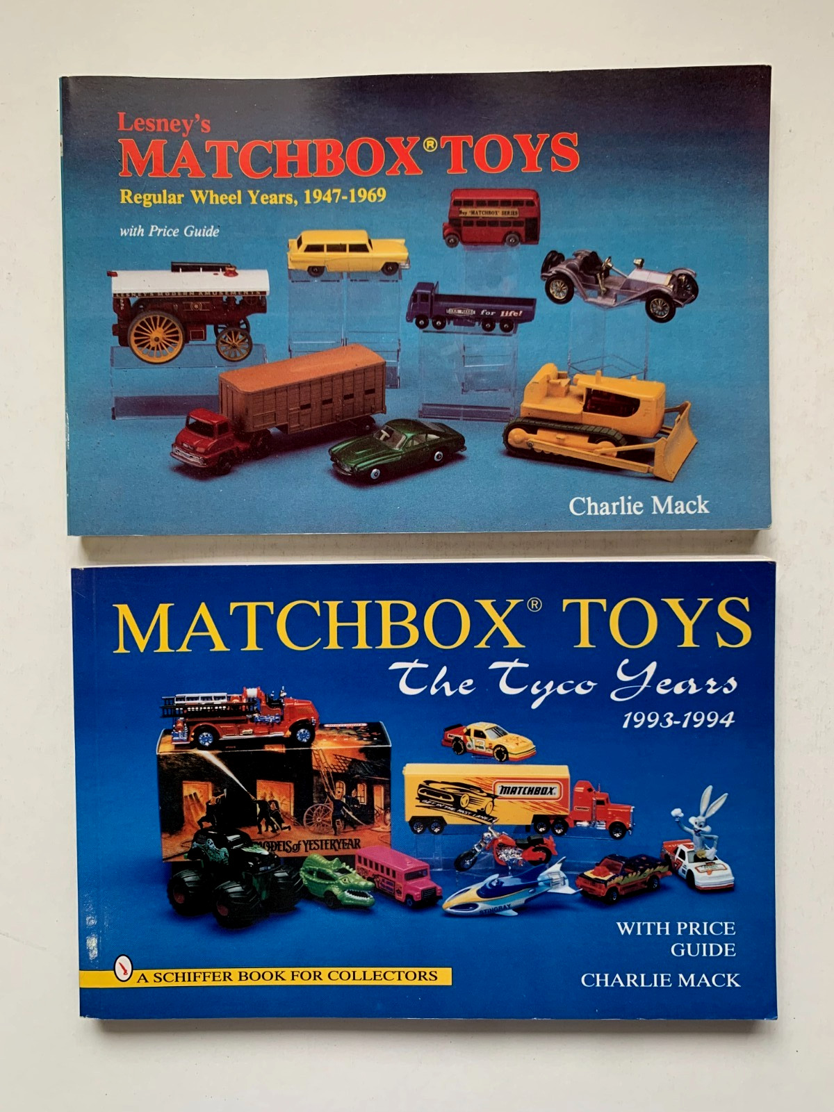 2 books MATCHBOX TOYS Regular Years & Tyco Years CHARLIE MACK, w/price guide