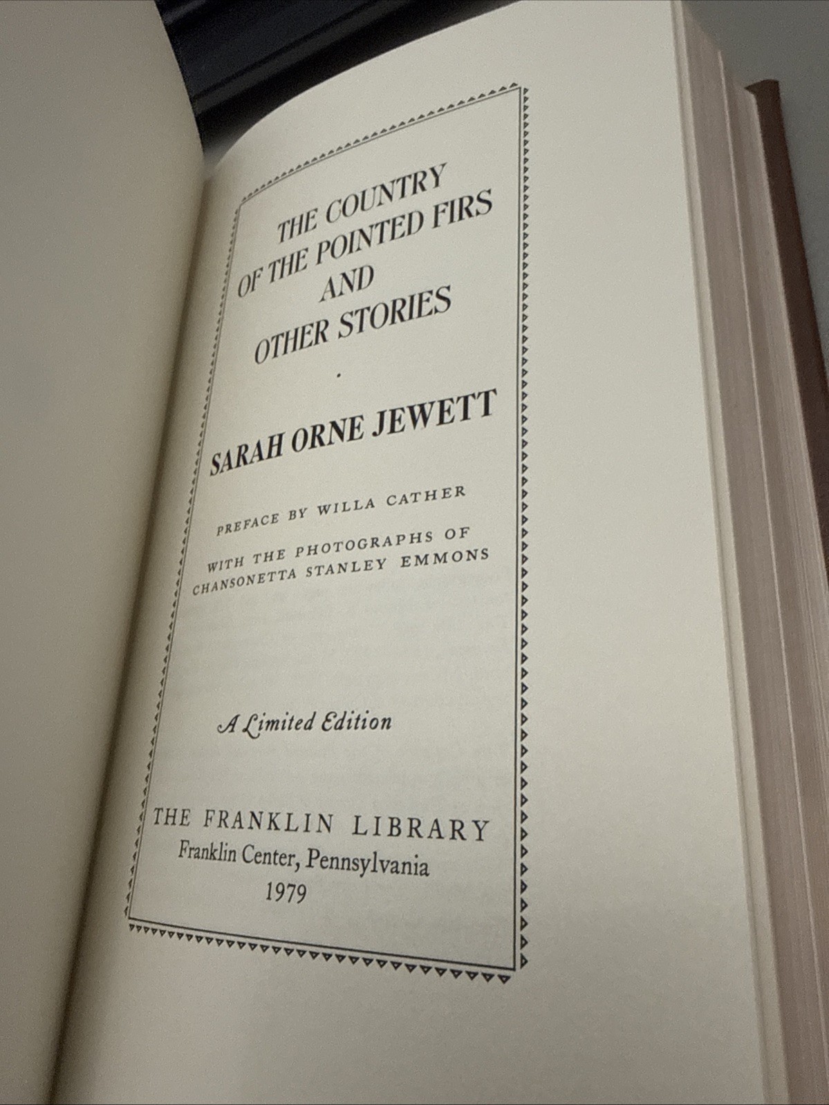 Franklin Library Masterpieces The Country of Pointed Firs Sarah Orne Jewett 1979