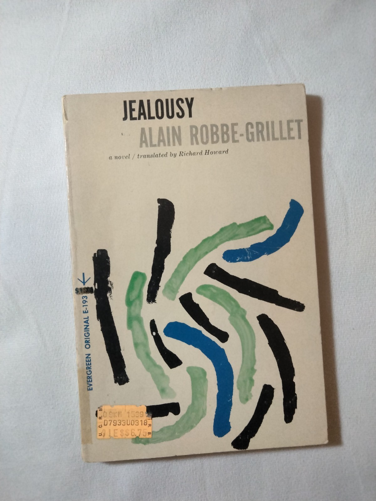 Jelousy Alain Robbe-Grillet 1959 2nd Print