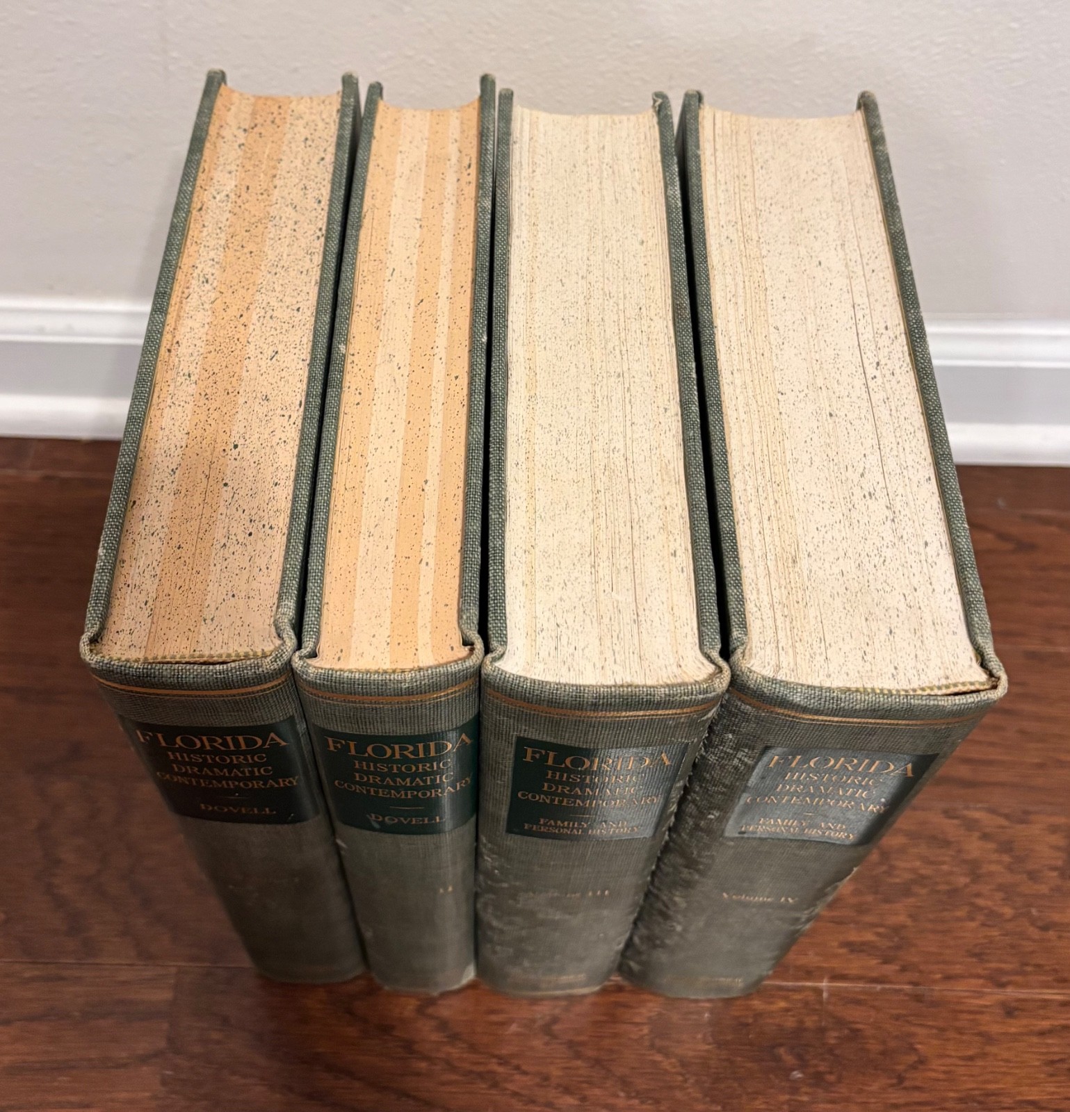 Vtg Florida History BOOK SET Historic Antique 1952 4 Vol’s FL