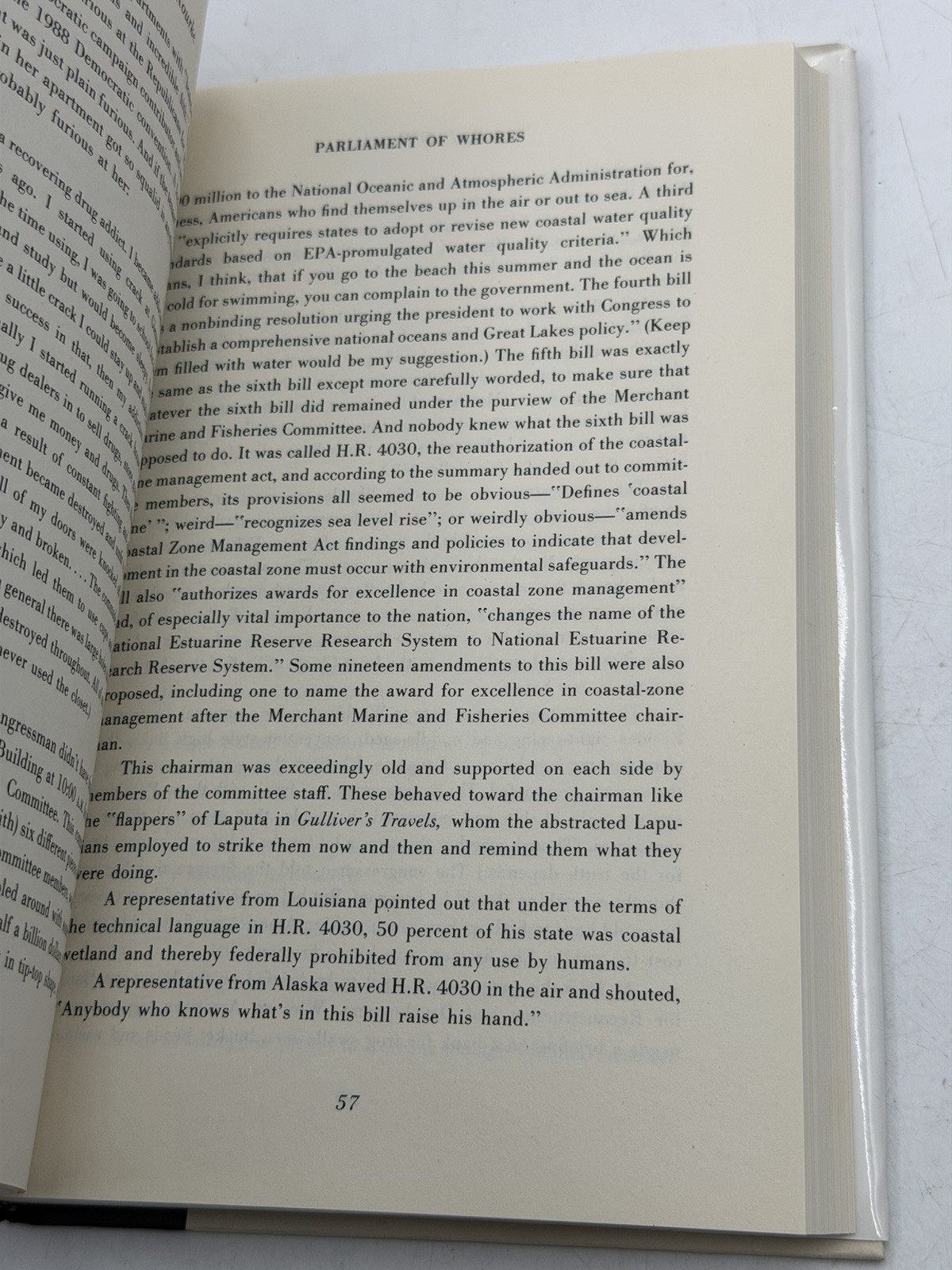 P. J. O’ROURKE – Signed 1st Ed – PARLIAMENT OF WHORES – Goverment, Humor Classic